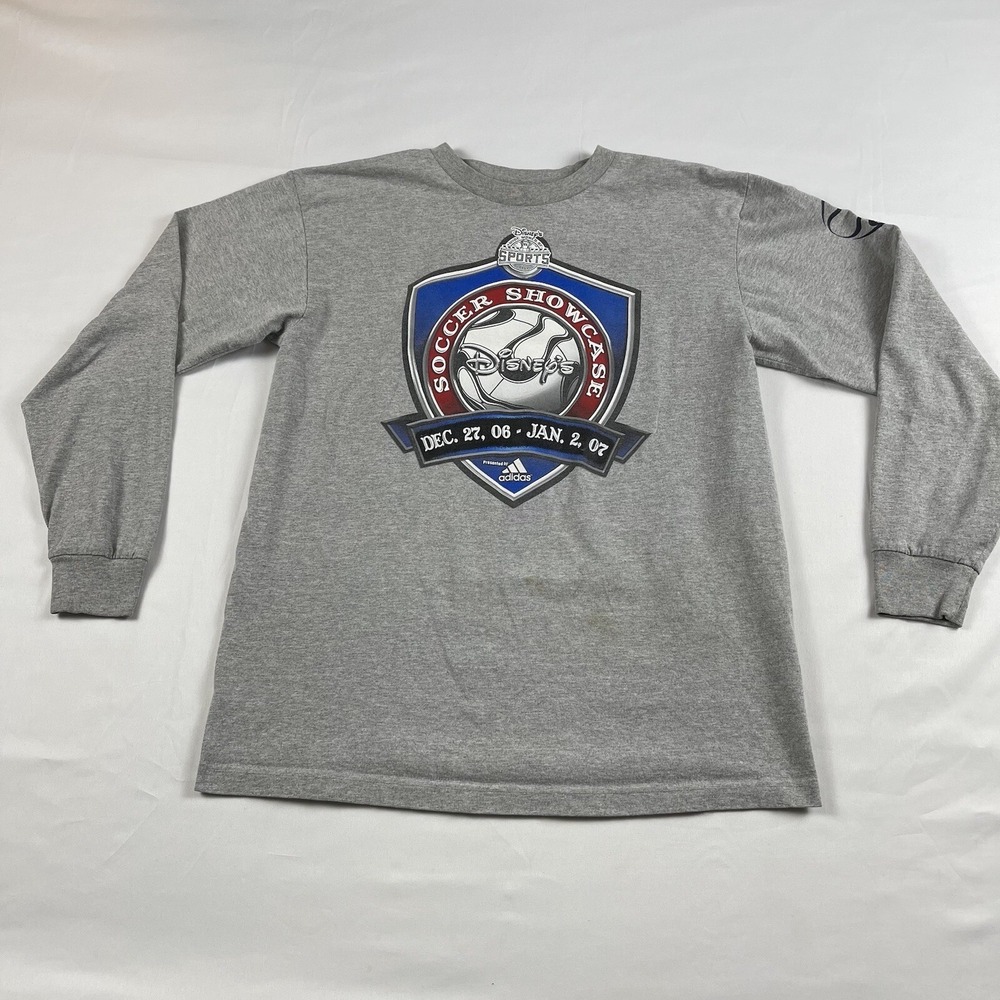 Vintage Adidas  Disney Soccer Showcase Graphic Long Sleeve T-Shirt Size: S